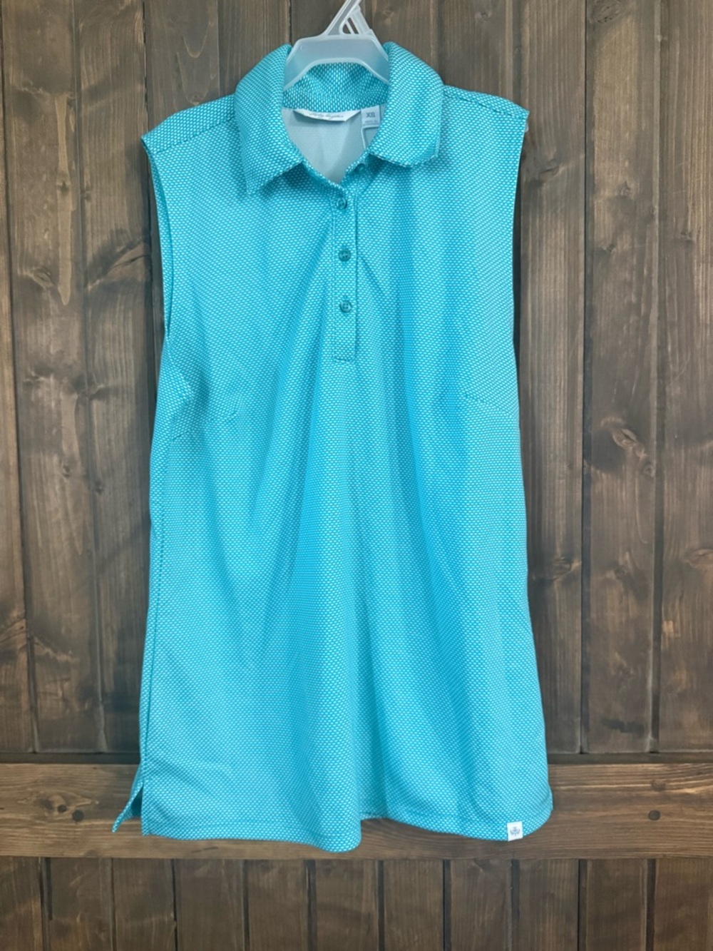 Lady Hagen Turquoise Sleeveless Polo Tunic